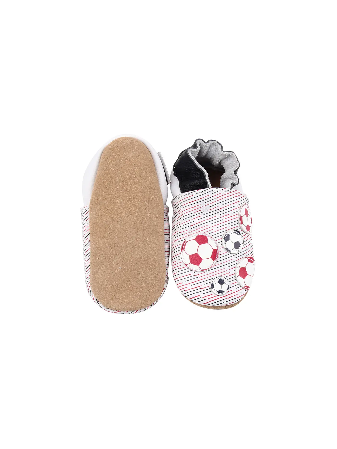 ROSE ET CHOCOLAT | Krabbelschuhe "Soccer Balls" | 